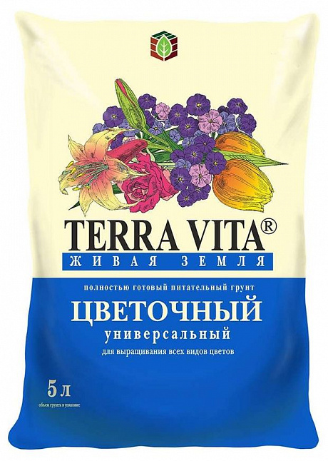 Живая земля цветочная 5л/ Terra Vita